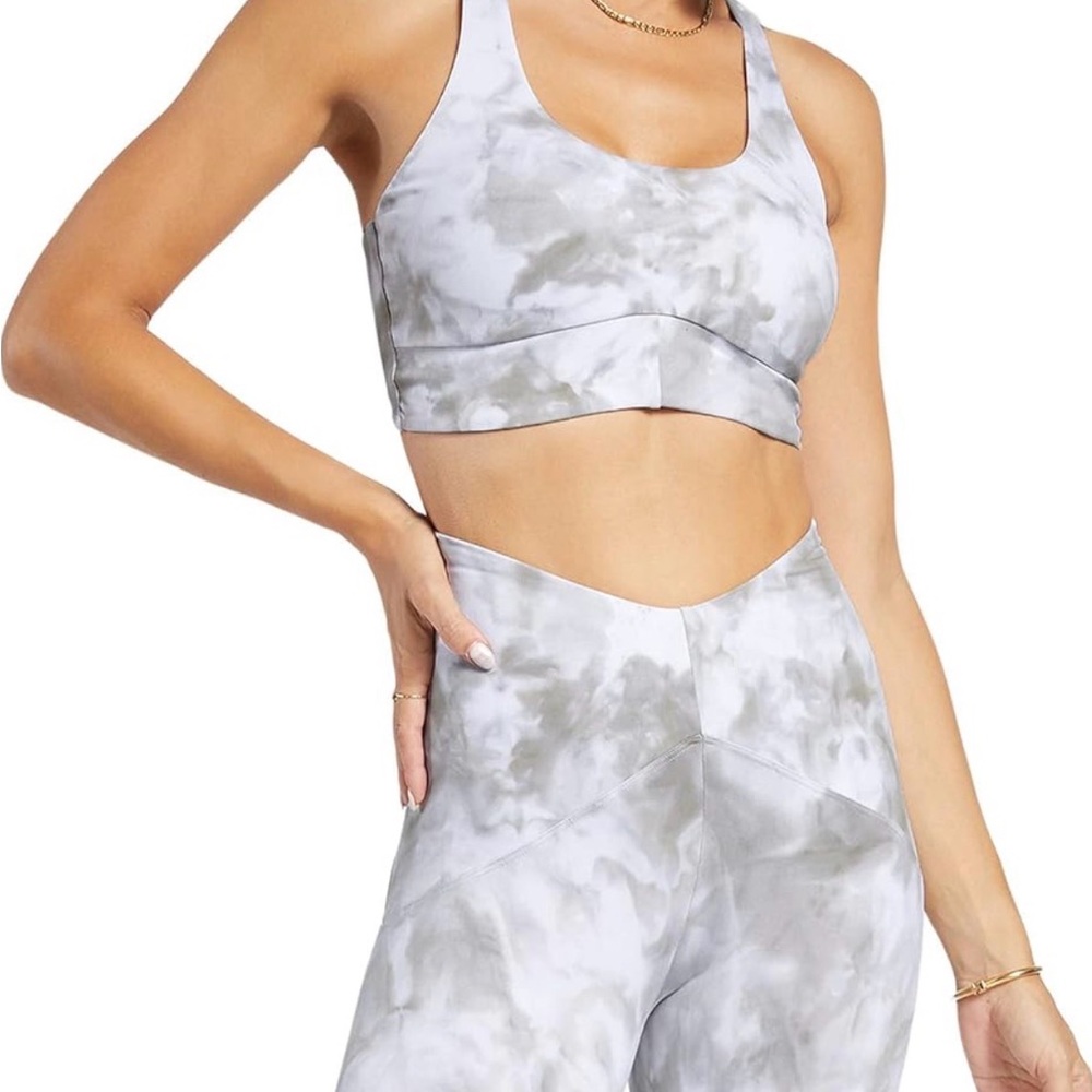 Koral White and Gray Sports Bra